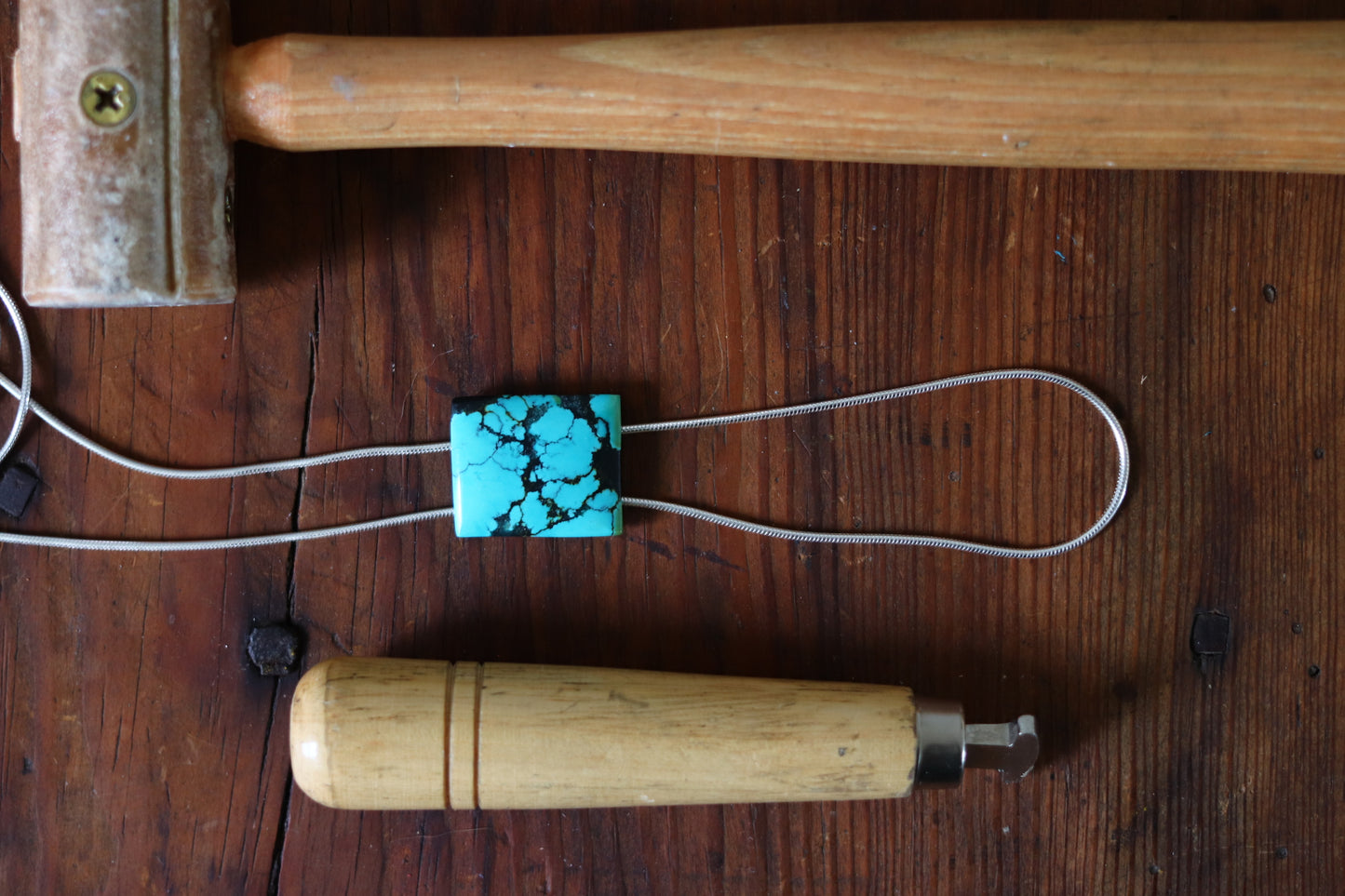 Fancy Bolo Tie Pre-order  // Square Turquoise x Silver