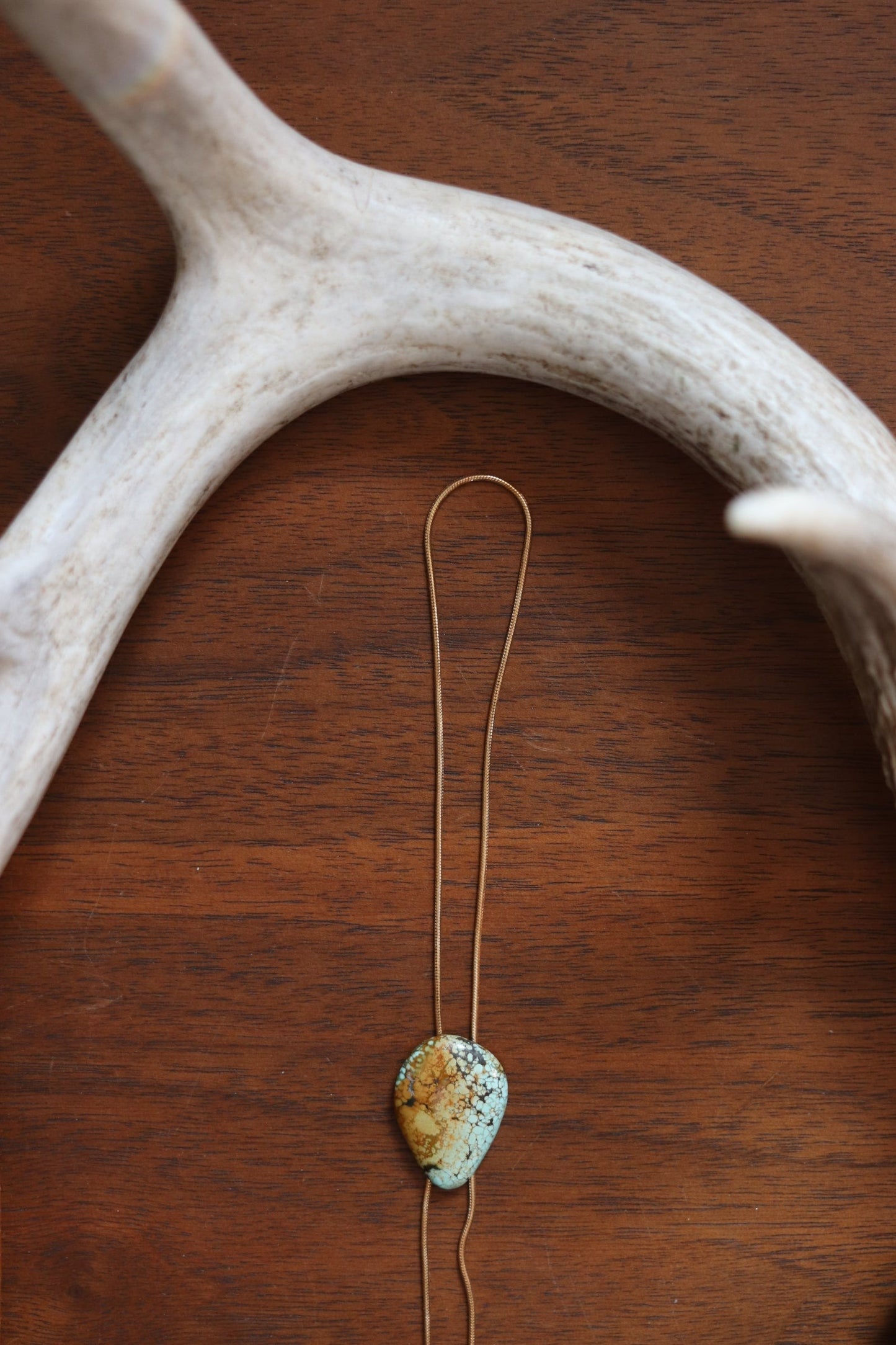 Fancy Bolo Tie Pre-order  // Ombre Hubei Turquoise x 14k GOLD filled chain