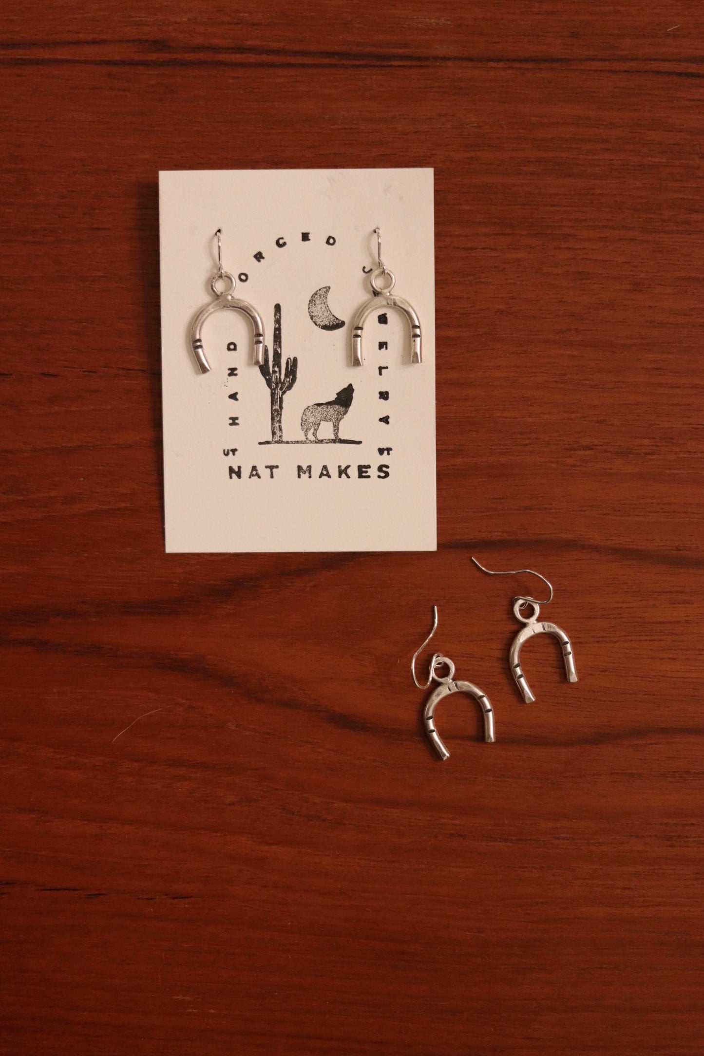 Horse Shoe Earrings // sterling silver