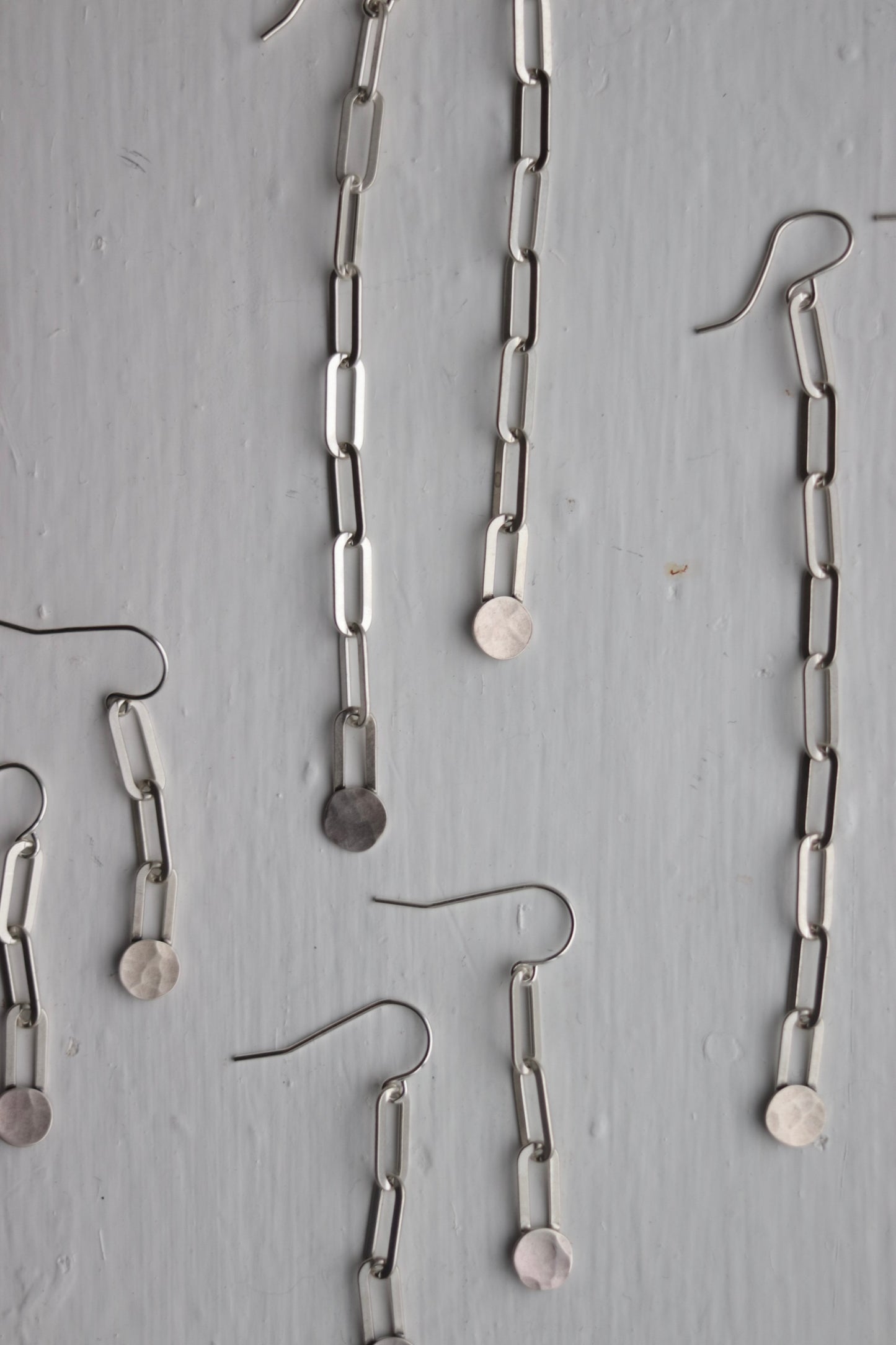 sterling silver chain dangles // long